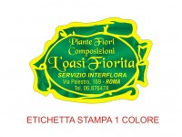 Etichette adesive per fioristi, fiorai e vivaisti (mm 46X32)  (cod.7G)